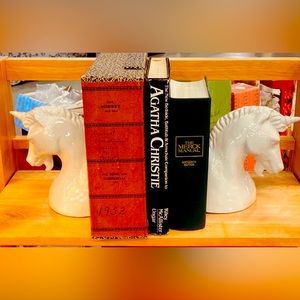 Vintage unicorn bookends